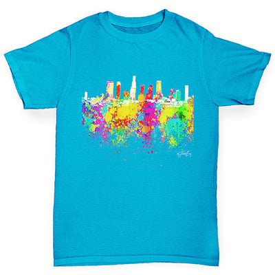 Los Angeles Skyline Ink Splats Girl's T-Shirt