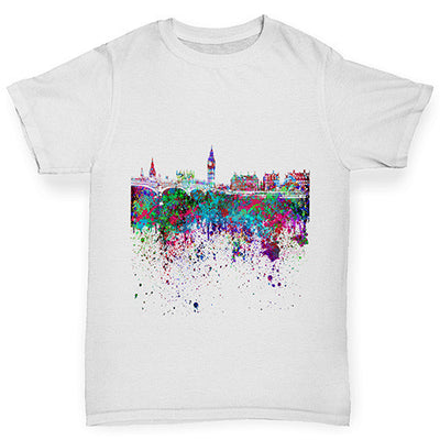 London Skyline Ink Splats Boy's T-Shirt