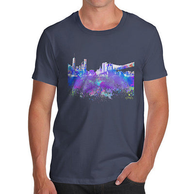 New York Skyline Ink Splats Men's T-Shirt