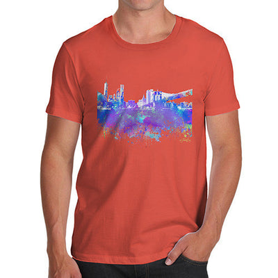 New York Skyline Ink Splats Men's T-Shirt