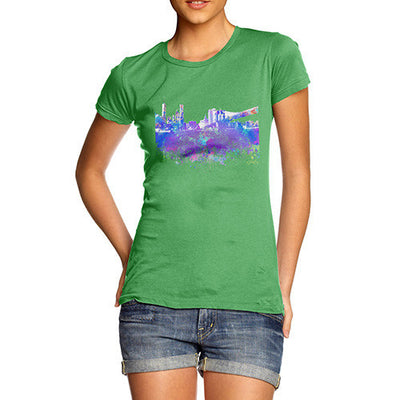 New York Skyline Ink Splats Women's T-Shirt