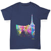 Paris Skyline Ink Splats Girl's T-Shirt