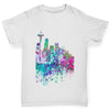 Seattle Skyline Ink Splats Girl's T-Shirt