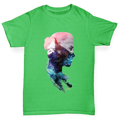 Cosmic Mountain Woman Girl's T-Shirt
