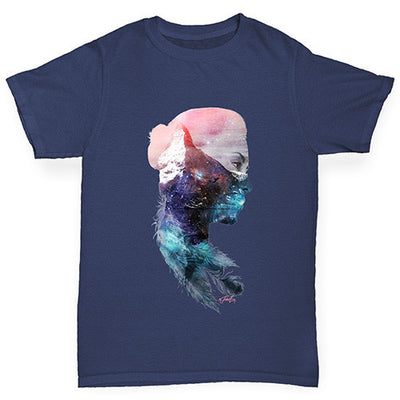 Cosmic Mountain Woman Girl's T-Shirt