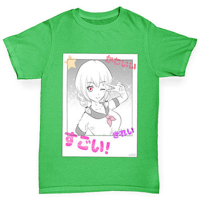 Anime Polaroid Selfie Boy's T-Shirt