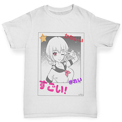 Anime Polaroid Selfie Boy's T-Shirt