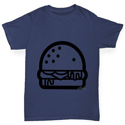 Burger Outline Boy's T-Shirt