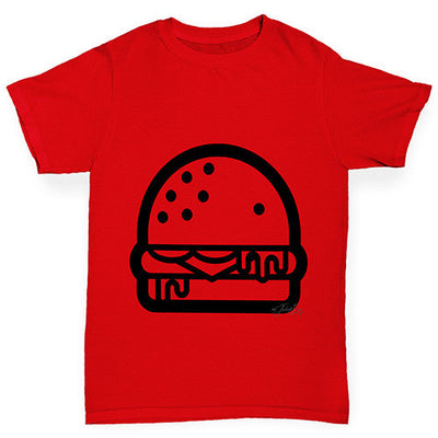 Burger Outline Girl's T-Shirt