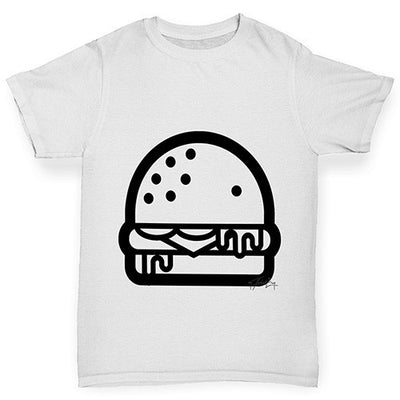 Burger Outline Girl's T-Shirt