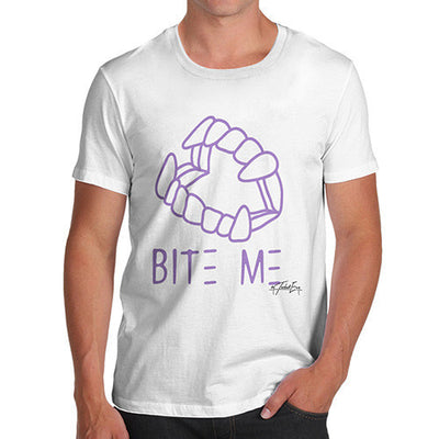 Bite Me Purple Men's T-Shirt