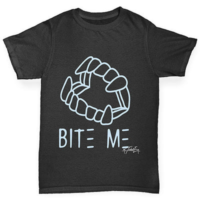 Bite Me Blue Girl's T-Shirt
