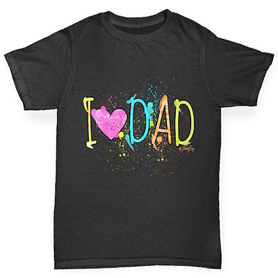 I Heart Dad Finger Paints Girl's T-Shirt