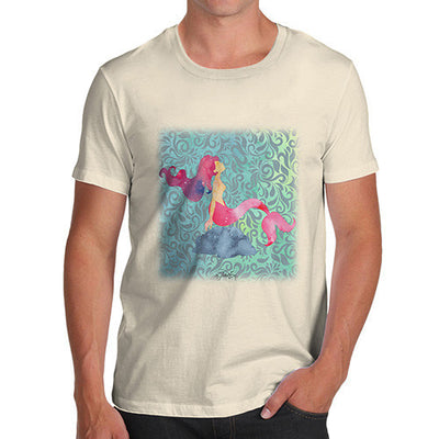 Pink Watercolour Mermaid Men's T-Shirt