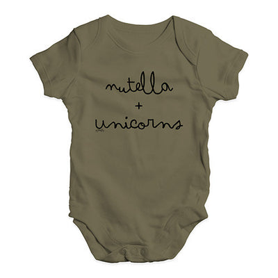 Nutella + Unicorns Baby Unisex Baby Grow Bodysuit