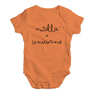 Nutella + Unicorns Baby Unisex Baby Grow Bodysuit