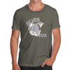 Funny T Shirts For Dad Silver Fox Men's T-Shirt Large Khaki