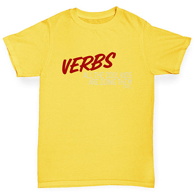 Verbs Cool Kids Are Doing Them Boy's T-Shirt