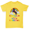 Keep Calm And Poop Rainbows Boy's T-Shirt