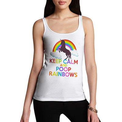 Keep Calm And Poop Rainbows Women's Tank Top