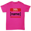 Personalised My Name Is Girl's T-Shirt