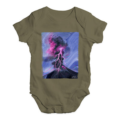 Neon Lightning Volcano Baby Unisex Baby Grow Bodysuit