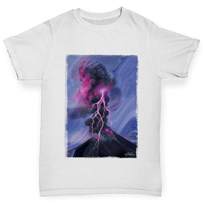 Neon Lightning Volcano Girl's T-Shirt