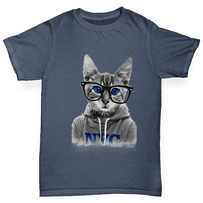 Nerdy Cat NYC Boy's T-Shirt
