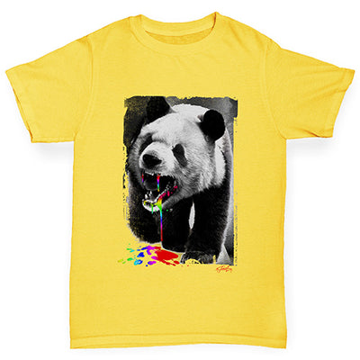 Angry Rainbow Panda Boy's T-Shirt