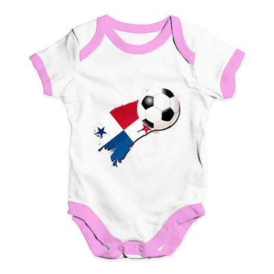 Panama Football Soccer Flag Paint Splat Baby Unisex Baby Grow Bodysuit
