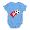 Tunisia Football Soccer Flag Paint Splat Baby Unisex Baby Grow Bodysuit