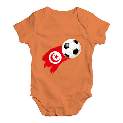 Tunisia Football Soccer Flag Paint Splat Baby Unisex Baby Grow Bodysuit