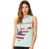 Greetings From West Virginia USA Flag Women's Flowy Scoop Muscle Tank