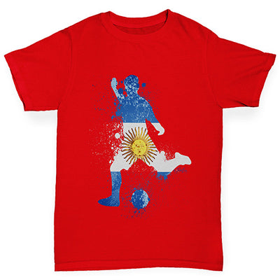 Football Soccer Silhouette Argentina Boy's T-Shirt