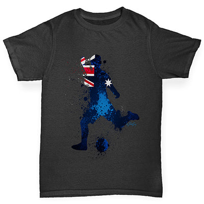 Football Soccer Silhouette Australia Boy's T-Shirt