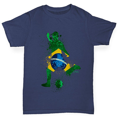 Football Soccer Silhouette Brazil Girl's T-Shirt