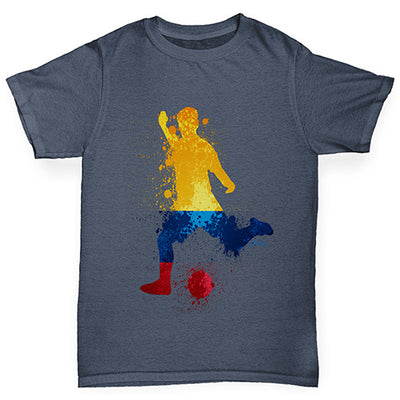 Football Soccer Silhouette Colombia Boy's T-Shirt