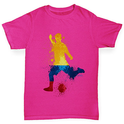 Football Soccer Silhouette Colombia Girl's T-Shirt
