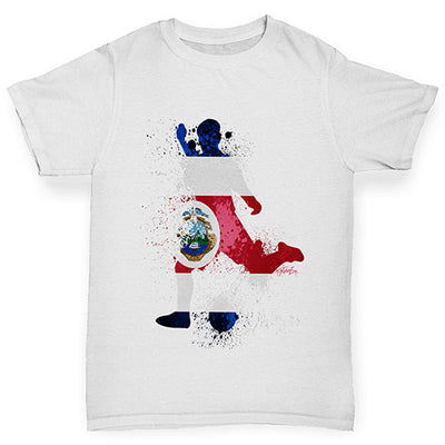 Football Soccer Silhouette Costa Rica Girl's T-Shirt