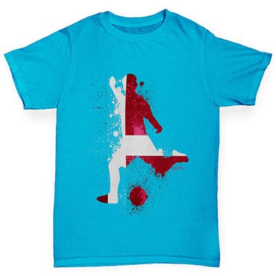 Football Soccer Silhouette Denmark Girl's T-Shirt