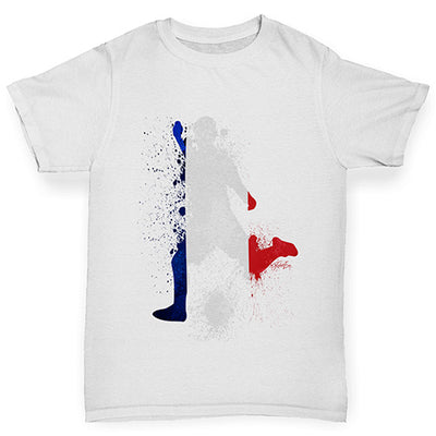 Football Soccer Silhouette France Boy's T-Shirt