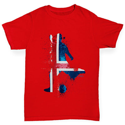 Football Soccer Silhouette Iceland Girl's T-Shirt