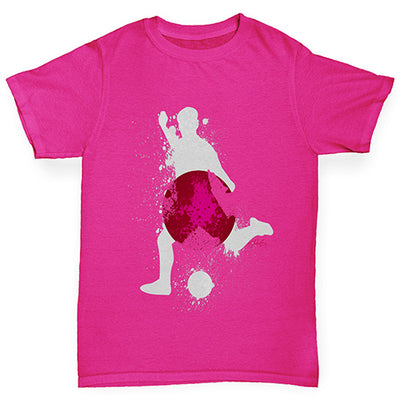 Football Soccer Silhouette Japan Girl's T-Shirt