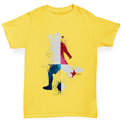 Football Soccer Silhouette Panama Girl's T-Shirt
