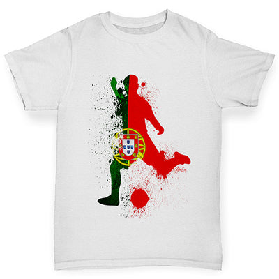 Football Soccer Silhouette Portugal Girl's T-Shirt