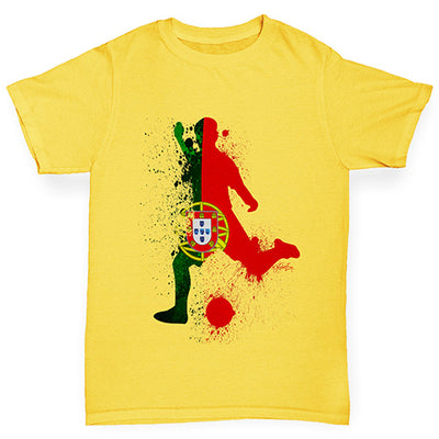 Football Soccer Silhouette Portugal Girl's T-Shirt