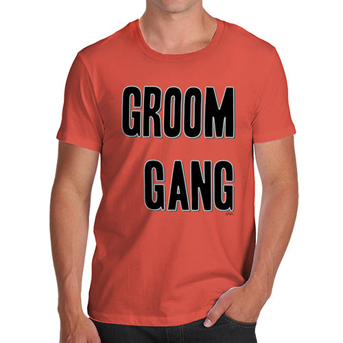 Funny Mens Tshirts Groom Gang Men's T-Shirt Small White - inkrocks