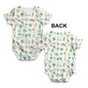 Gardening Symbols and Elements Baby Unisex ALL-OVER PRINT Baby Grow Bodysuit
