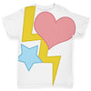 Lightning Heart Baby Toddler ALL-OVER PRINT Baby T-shirt