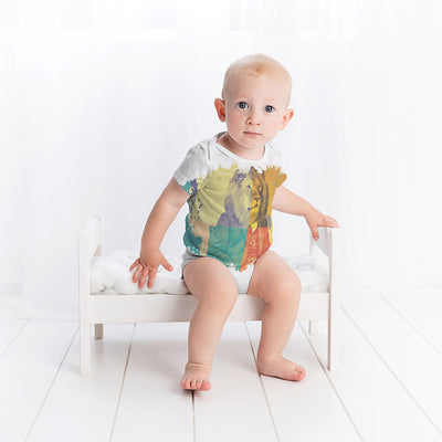 The King Lion Baby Unisex ALL-OVER PRINT Baby Grow Bodysuit